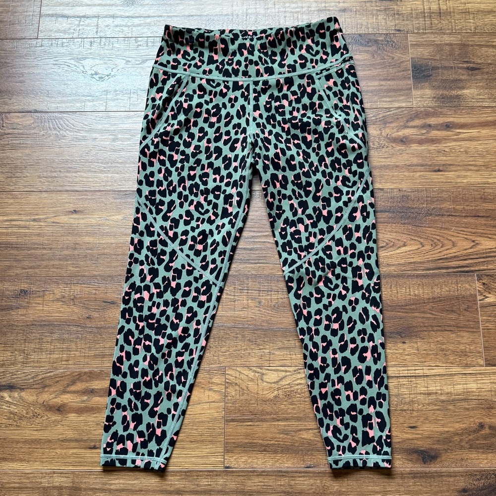 Sweaty Betty Women’s 7/8 Length Power Leopard Print Leggings Size 8